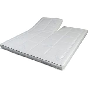 Splittopper matras Victoria de luxe 3D 160x210x10cm nasa foam zomer en winter zijde