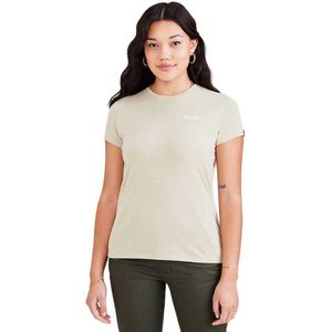 Dockers Logo T-shirt Met Korte Mouwen Beige L Vrouw
