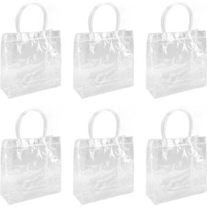 30 Stuks Doorzichtige Plastic Geschenkzakken met Handvat - Herbruikbare Transparante PVC - Bruiloftsnoepzakken Dessert KoopwaarDetailhandel .