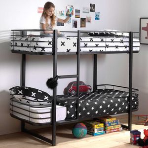 Vipack Stapelbed Oscar - 90 x 200 cm - zwart