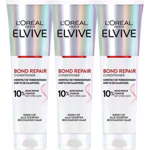 L'Oréal Paris Elvive Bond Repair Conditioner - Beschadigd Haar - 3x 150ml