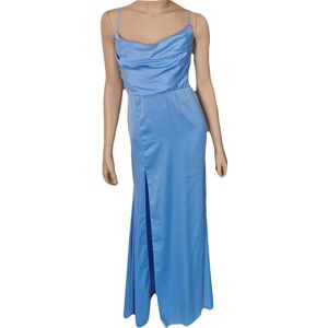 Dames Jurk - feest- Kleding - dames kleding - Feestkleding - Mkay - XS/S/M - Lichtblauw