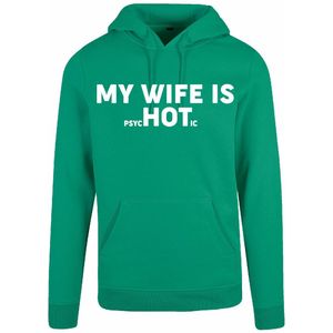 7311 - Hoodie - My wife is...-Forest Green-S
