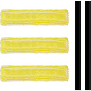 Kärcher - Raamstofzuiger Accessoires - Vervangingsonderdelen - 3 Microvezel Dweilhuls + 2 Rubber Liptrekkers
