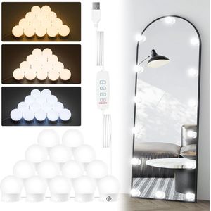 Equivera Hollywood Spiegel Met Verlichting - Make Up Spiegel - Hollywood Spiegel - Hollywood Mirror - Visagie Spiegel