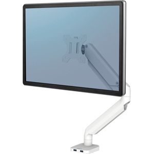 Fellowes Platinum monitor arm - enkel 1 scherm - klem/doorvoer - wit