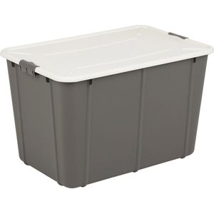 BranQ Velur - Opslagcontainer met deksel 60L - Opberger - donkergrijs