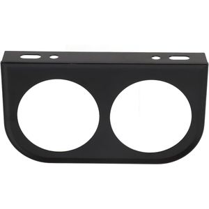 2-Gatsmeterpaneel Metalen Meter 2-1/16 Inch 52MM Universele Metalen Autometerhouder Instrumentenpaneel (ZWART)