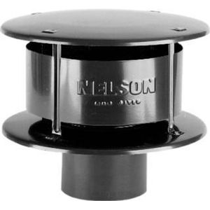 Burgerhout rookgaskap nelson 80mm aluminium Zwart