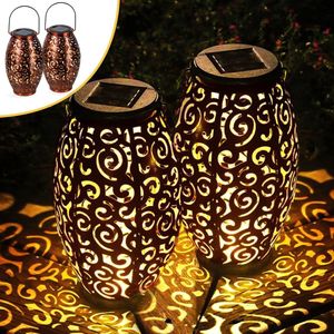 Goliving Solar Tafellamp Zen – Buitenlamp – 2 Stuks – Buiten Lantaarn – Tuinverlichting op Zonne-energie – LED Buitenverlichting – Hanglamp – 21,5 cm – Metaal – Brons