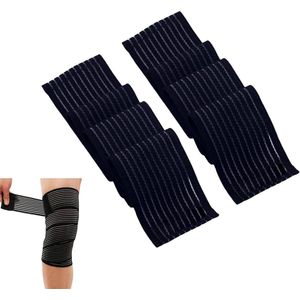 Pack of 2 180 cm Hoge Elastic Kniebandage voor Mannen en Vrouwen - Geschikt voor Sport - Elastic Sport Band Set - Kuitbandage voor Fitness