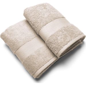 Casilin Royal Touch - Badlaken - Beige - 65 x 125 cm - Set van 2