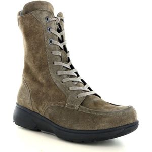 Xsensible - Emilia - Hoge Veterschoen - Taupe - Suede