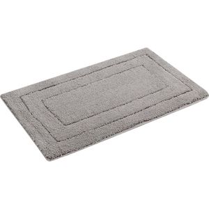 Lucy's Living Luxe badmat VEKO Grey – 50 x 80 cm - grijs - douchemat - badmatten - badmat antislip - badkamer - badmat zwart - badtextiel - polyester