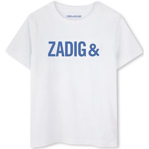 Zadig & Voltaire X60374 T-shirt Met Korte Mouwen Wit 6 Years Jongens