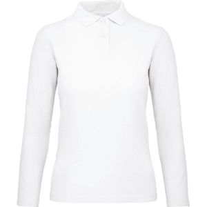 B&C ID.001 Ladies' long-sleeve polo shirt CGPWI13 - White - 3XL