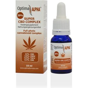 Alpha CBD olie van Optima Formula 20%, 100% zuivere CBD olie, 10 ml, Cannabidiol