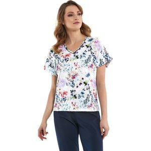 Cornette Katoenen Pyjama Dames Volwassenen | Korte Mouw 7/8 Lange Broek | Pyama Dames Volwassenen | Katie 821/258 4XL