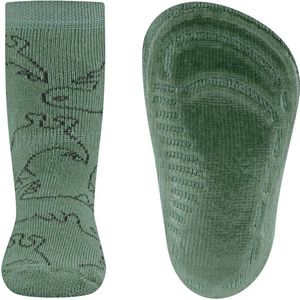 Antislipsokken Ewers Kindermaat - Groen met Dinosaurussen - Elastisch - Siliconenzool-27/28
