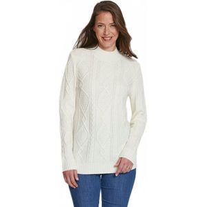 Warme korte trui met gekabelde hoge hals