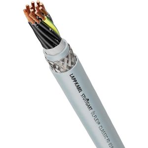 10 meter Lapp 0026220 ÖLFLEX CLASSIC FD 810 CY 3x0,75 mm² PVC stuurstroomkabel met groen-gele aardgeleider I geschikt voor sleepkettingen I stuurstroomkabel afgeschermd 3-draads grijs I 3G0.75 kabel