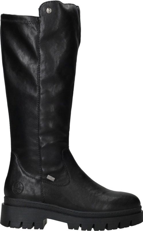 Rieker - Winterlaarzen - Zwart - Kuitlaarzen - Blokhak - Ritssluiting