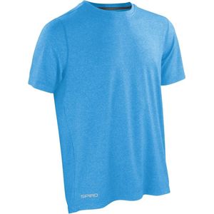 Spiro Heren Glanzend Merlijn Korte Mouwen Fitness T-Shirt (Zeeblauw / Fantoomgrijs)