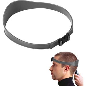 Allecto Plus - Gids voor het trimmen van haar met verstelbaar haarlijn vormgeven tool - gebogen siliconen kapsel band voor DIY thuis kapsels - grijs - professioneel gebruik.