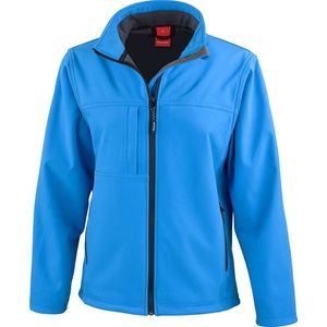 Dames Classic Softshell Outdoorjas Result maat XXL Azuurblauw