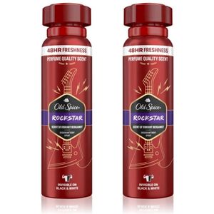 Old Spice Deo Spray Rockstar - Voordeelverpakking 2 x 150 ml