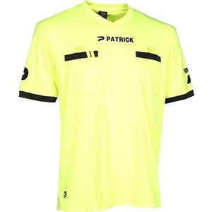Patrick Scheidsrechtersshirt Korte Mouw Heren - Fluogeel | Maat: S