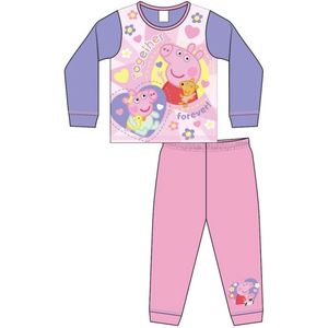 Peppa Pig - Pyjama - Maat 86/92 - Roze met Paars - Peppa Big - Kinderpyjama