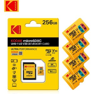 Kodak 256GB MicroSDXC Geheugenkaart - Klasse 10 - 100MB/s