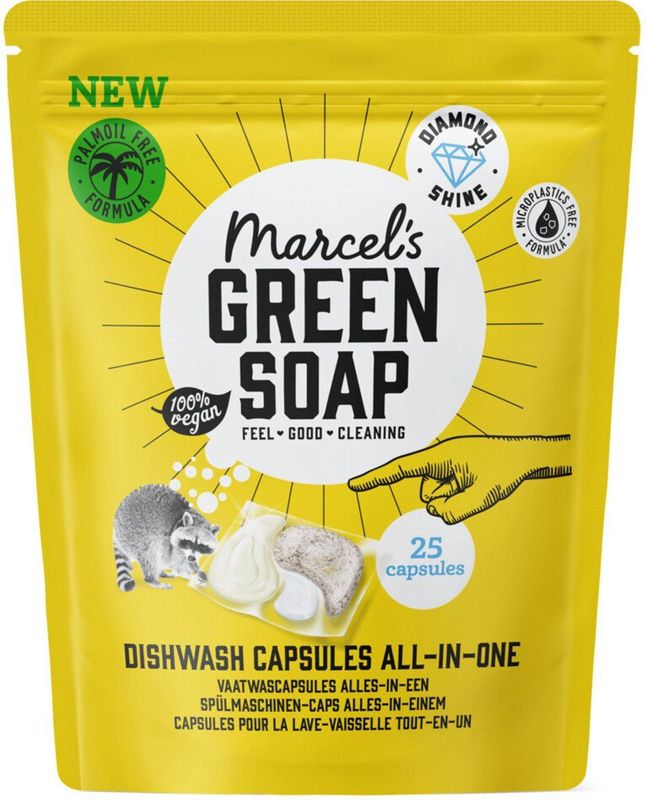 Marcel's Green Soap - Vaatwascapsules Eco All-In-One - Voordeelverpakking - 4 x 25 stuks