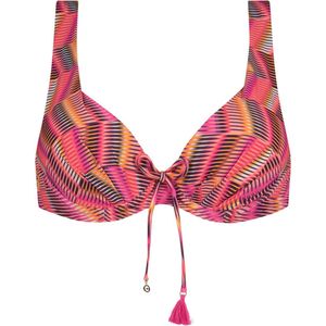 Cyell voorgevormde beugel bikinitop Optic Illusion roze/rood maat 38B