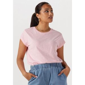 Minus Leti Tee Tops & T-shirts Dames - Shirt - Lichtroze - Maat 34