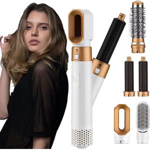 Airstyler - 5 in 1 Krultangset - Wit - Multifunctionele Haarstyler - Pro Versie