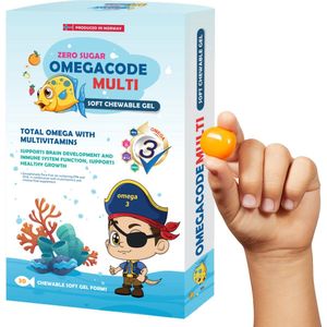 PharmaCode Omegacode Gummies Multi Multivitaminen - Omega 3 Visolie - Foliumzuur - Voedingssupplement Voor Kinderen - Ondersteunt Groei & Immuunsysteem - 30 Kauwgels