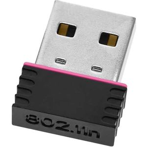 USB WiFi Adapter - 150Mbps Dongle - 2,4Ghz en 5Ghz Wifi Antenne - voor Windows en MacOS - Draadloze verbinding - zwart