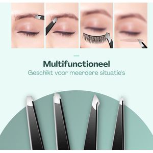 Epileer pincet - 4 Delige Set - Pincetten - Tweezer - Dark Sky