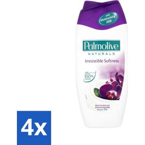 4 x Palmolive Naturals - Douchecrème - Onweerstaanbaar Zacht - 250 ml - Douchegel - Orchidee - Melk - Hydraterende - Verzorgende