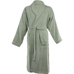 TISECO - Badjas LINDU - katoen - badstof, met zakken - L/XL, groen