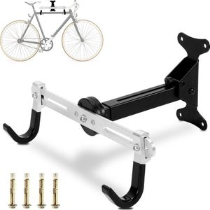 Fiets Muurbeugel WallMount Deluxe Fietsdrager Fietsbeugel Ophangbeugel Ruimtebesparend Opbergbeugel Opklapbaar Muurbeugel Fietsendrager Wandbeugel Voor verschillende soorten fietsen 30kg