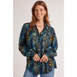 DIDI Dames Blouse Sable Blue Maple print maat 44