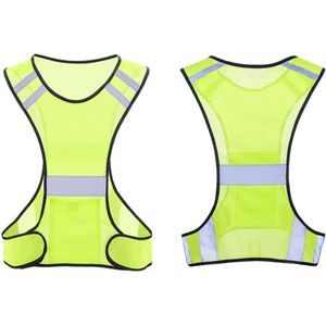 Reflecterend fietsvest - Reflecterende veiligheidsuitrusting voor hardlopen in de nacht - Ademend lichtgewicht hardloopvest voor mannen en vrouwen - Verstelbaar veiligheidsvest met hoge zichtbaarheid - Geschikt voor joggen en fietsen - 52x56cm