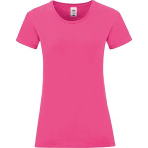 Fruit of the Loom Dames/dames Iconisch 150 T-Shirt (Fuchsia)