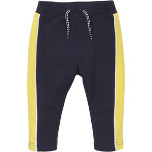 Dirkje - Joggingbroek jongens - Blauw met gele bies - Maat 56