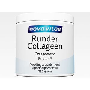 Nova Vitae - Runder Collageen - Grasgevoerd - Rundercollageen - Hydrolysaat - PEPTAN® - 250 gram - Collagen Peptides - Poeder