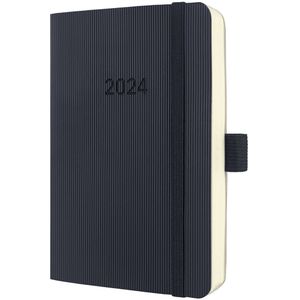 Sigel agenda 2024 - Conceptum - A6 - softcover - dagoverzicht - zwart - SI-2421