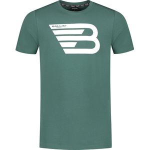 Ballin Amsterdam - Heren Slim fit T-shirts Crewneck SS - Faded Green - Maat XS